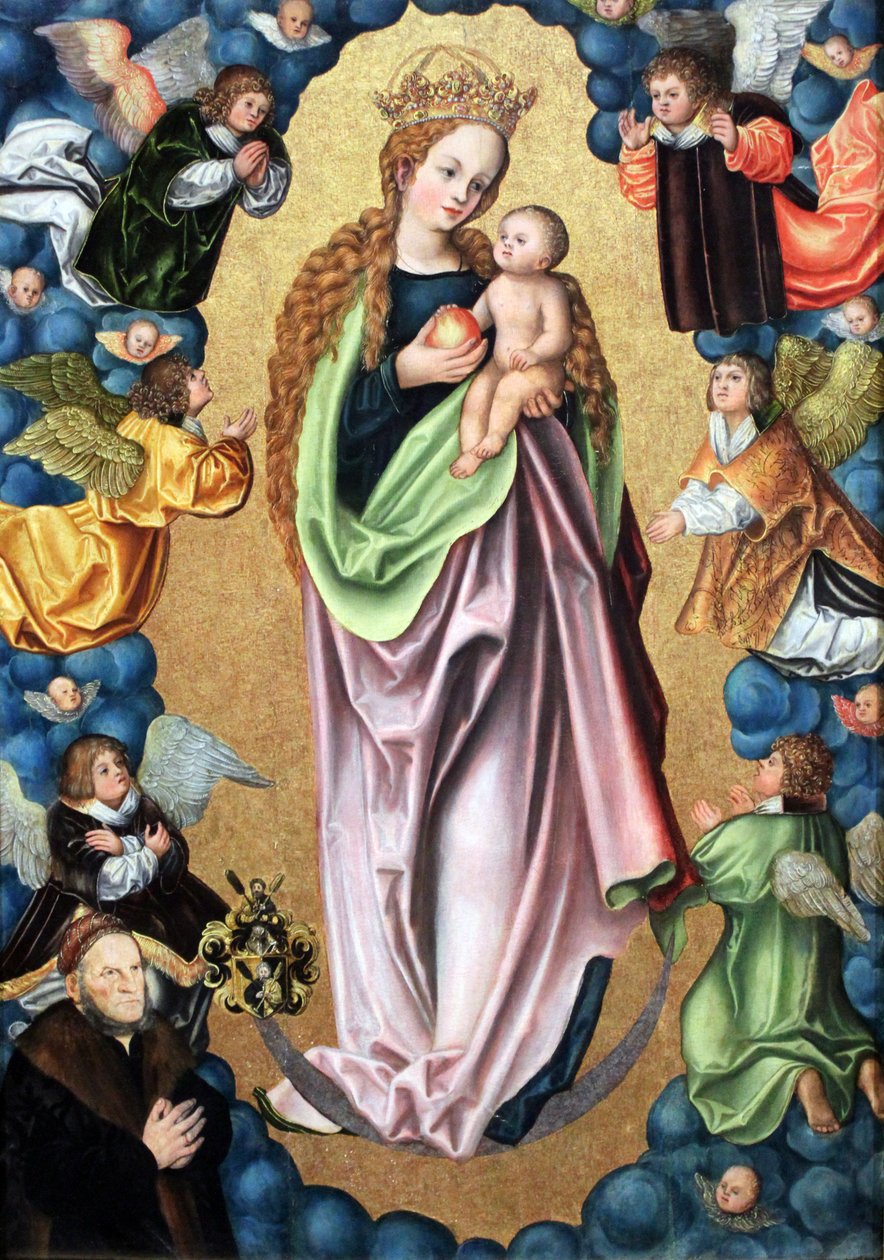 Madonna na półksiężycu autorstwa Lucas Cranach the Elder