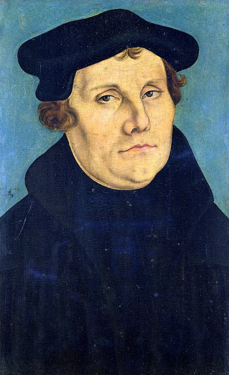Portret Marcina Lutra (1483-1546) 1529 autorstwa Lucas Cranach the Elder