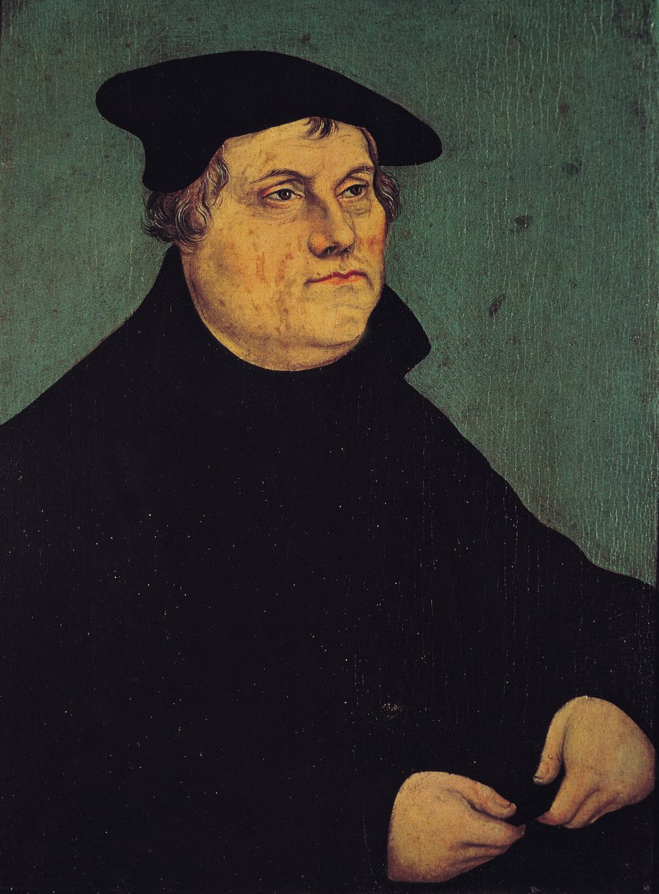 Portret Marcina Lutra (1483-1546) 1543 autorstwa Lucas Cranach the Elder