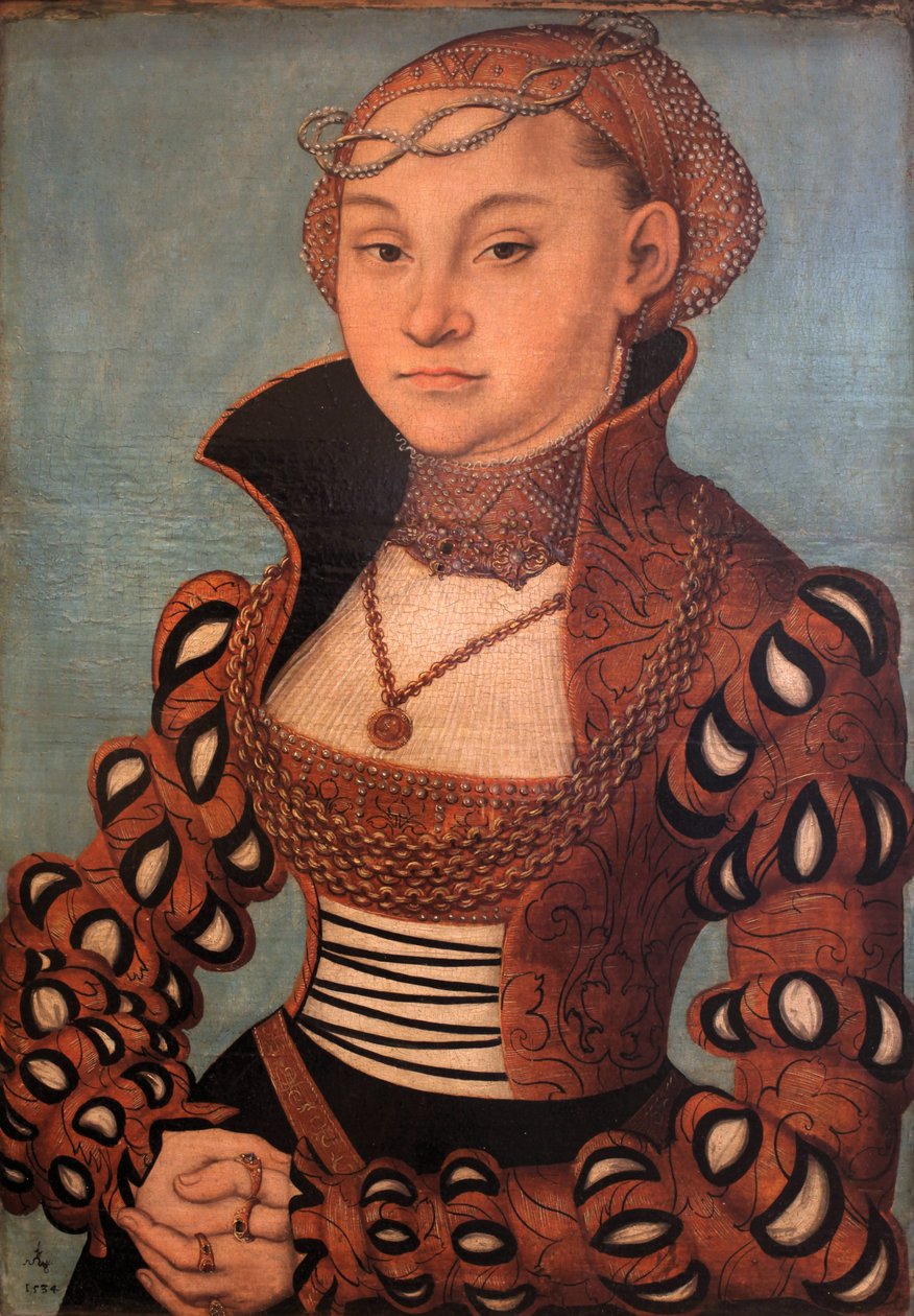 Portret szlachetnej saskiej damy autorstwa Lucas Cranach the Elder