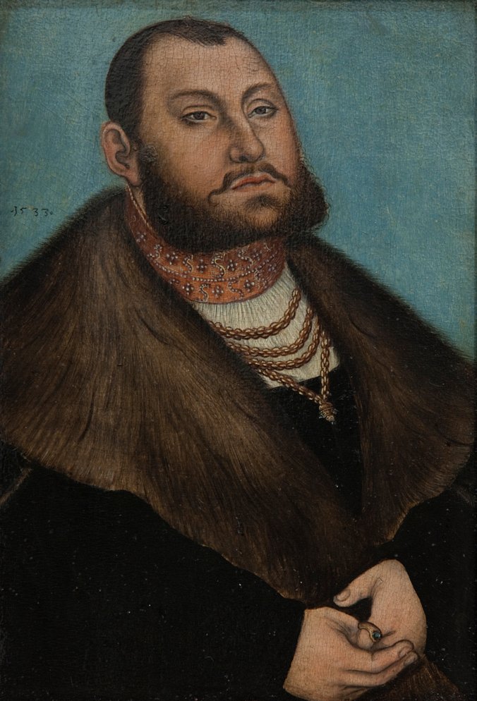 Portret elektora Johanna Friedricha Wspaniałego Saksonii autorstwa Lucas Cranach the Elder