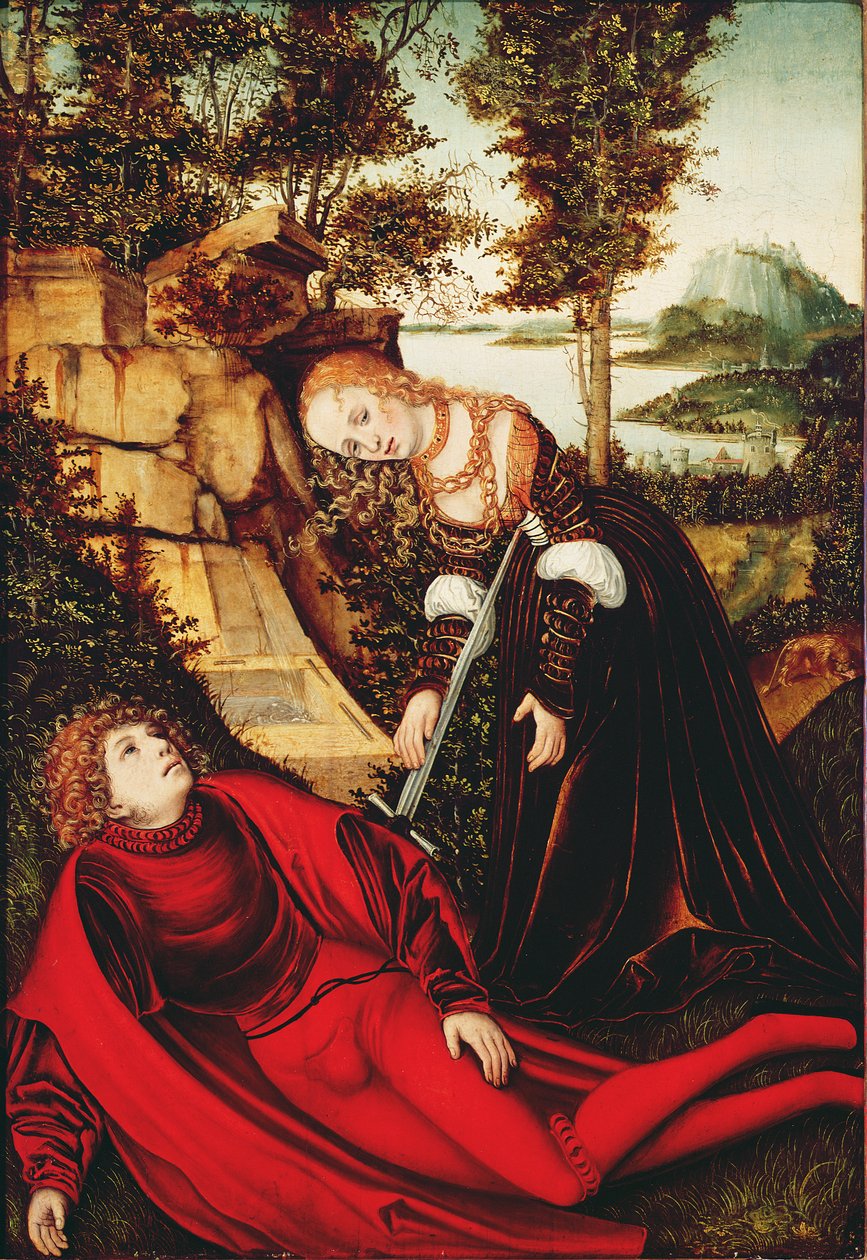 Pyramus and Thisbe autorstwa Lucas Cranach the Elder