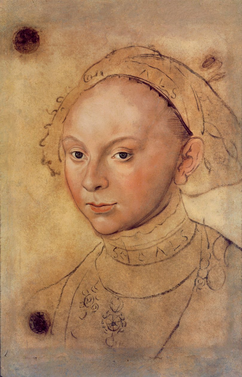 Sybille z Kleve (kredka i toaleta) autorstwa Lucas Cranach the Elder