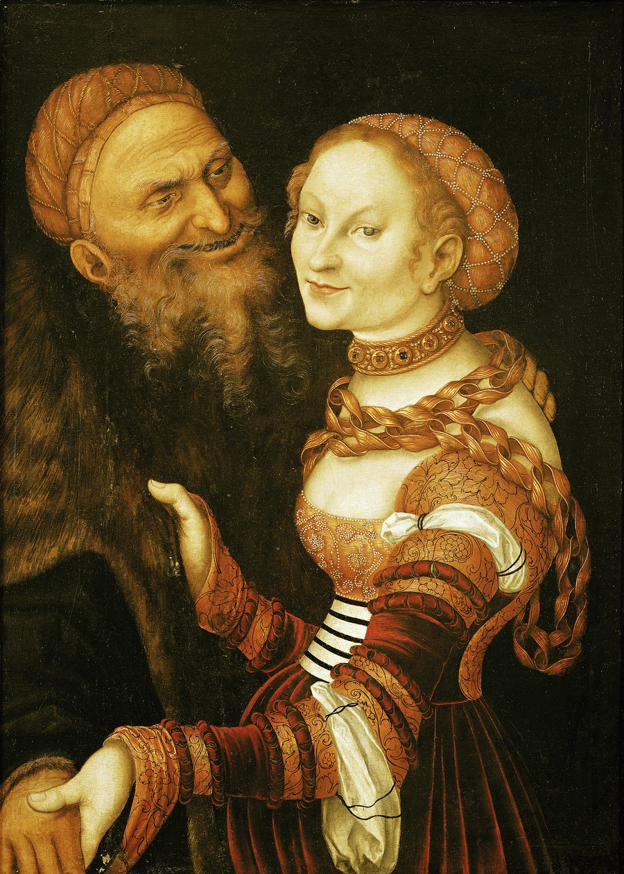 Kurtyzana i starzec, ok. 1530 autorstwa Lucas Cranach the Elder