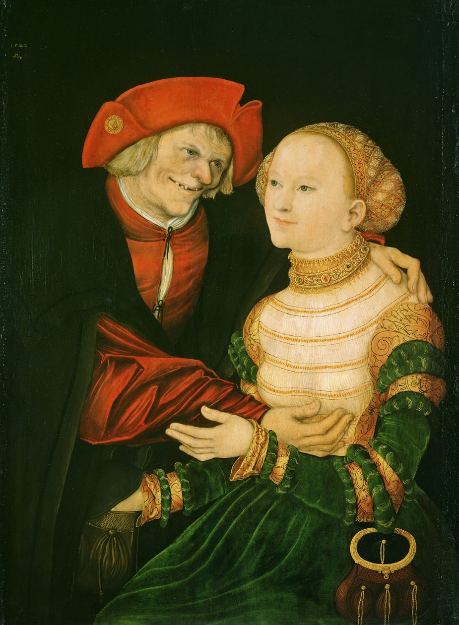 Źle dobrana para, 1522 autorstwa Lucas Cranach the Elder