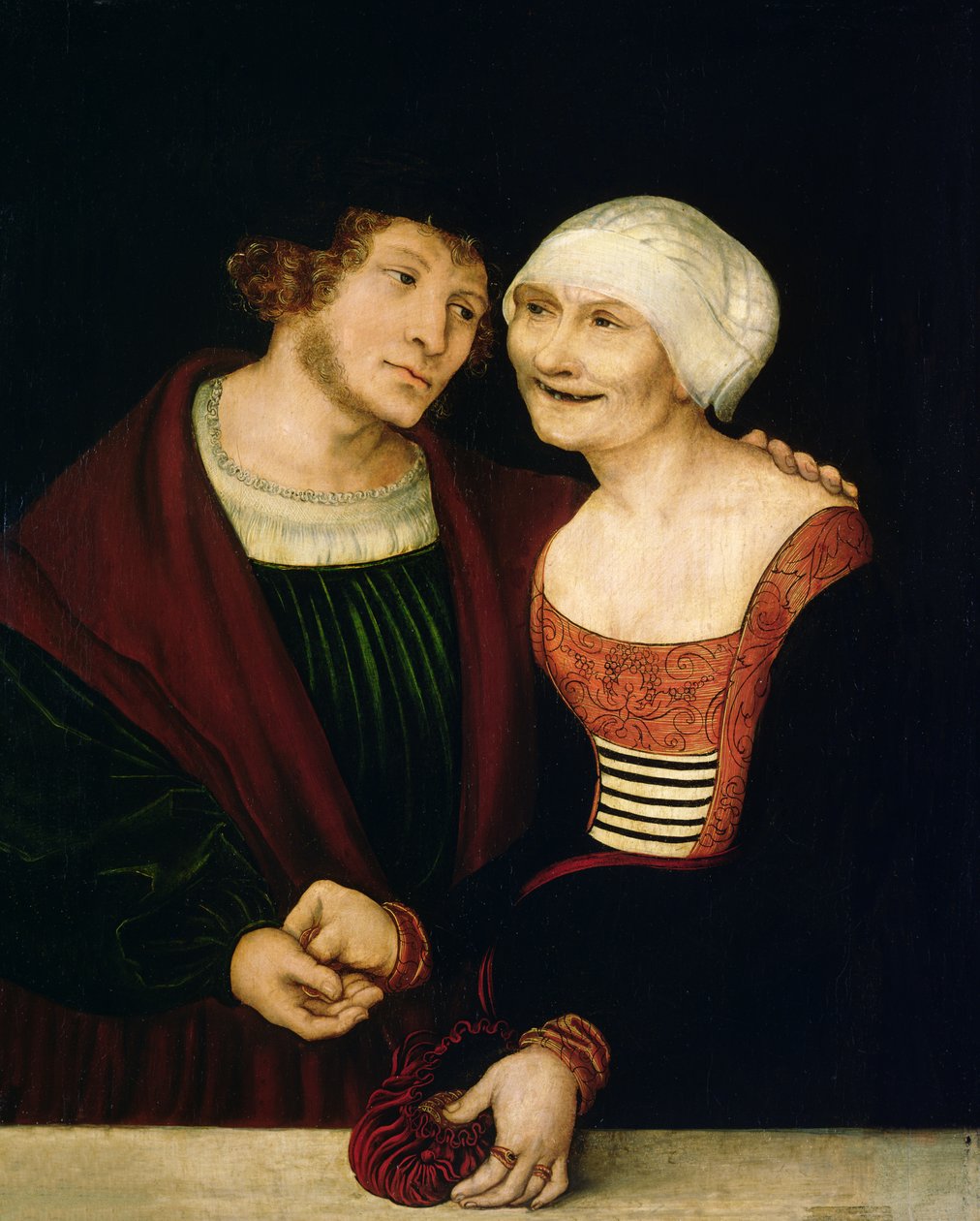Zakochana stara kobieta autorstwa Lucas Cranach the Elder