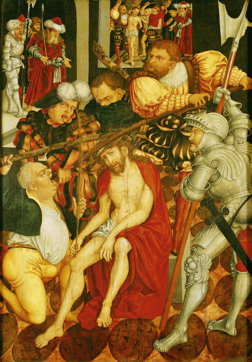 Naśmiewanie się z Chrystusa autorstwa Lucas Cranach the Elder