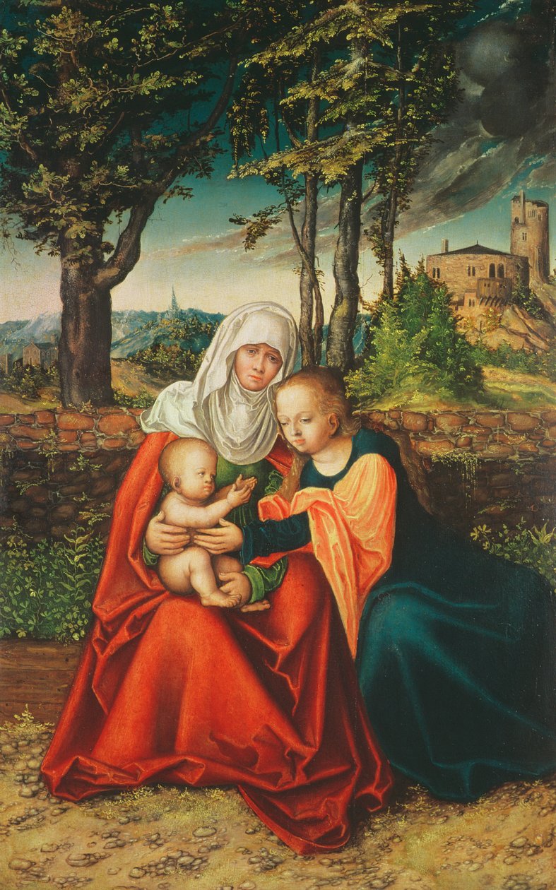 Najświętsza Maryja Panna ze św. Anną trzymającą Dzieciątko Jezus autorstwa Lucas Cranach the Elder