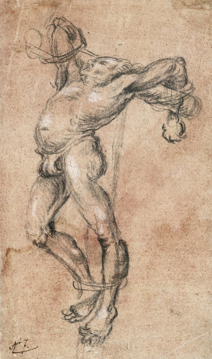 Złodziej na krzyżu, twarzą w lewo autorstwa Lucas Cranach the Elder