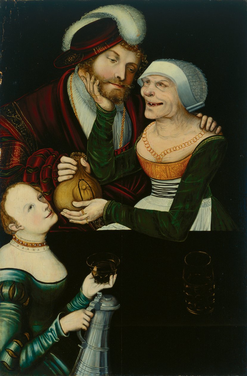 Nierówna para autorstwa Lucas Cranach the Elder