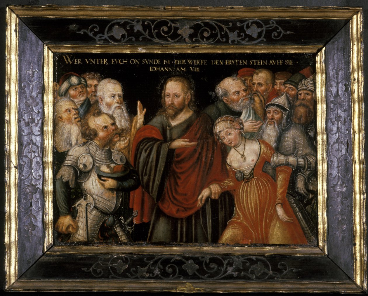 Chrystus i cudzołożnica, ok. 1540-50 autorstwa Lucas Cranach the Elder