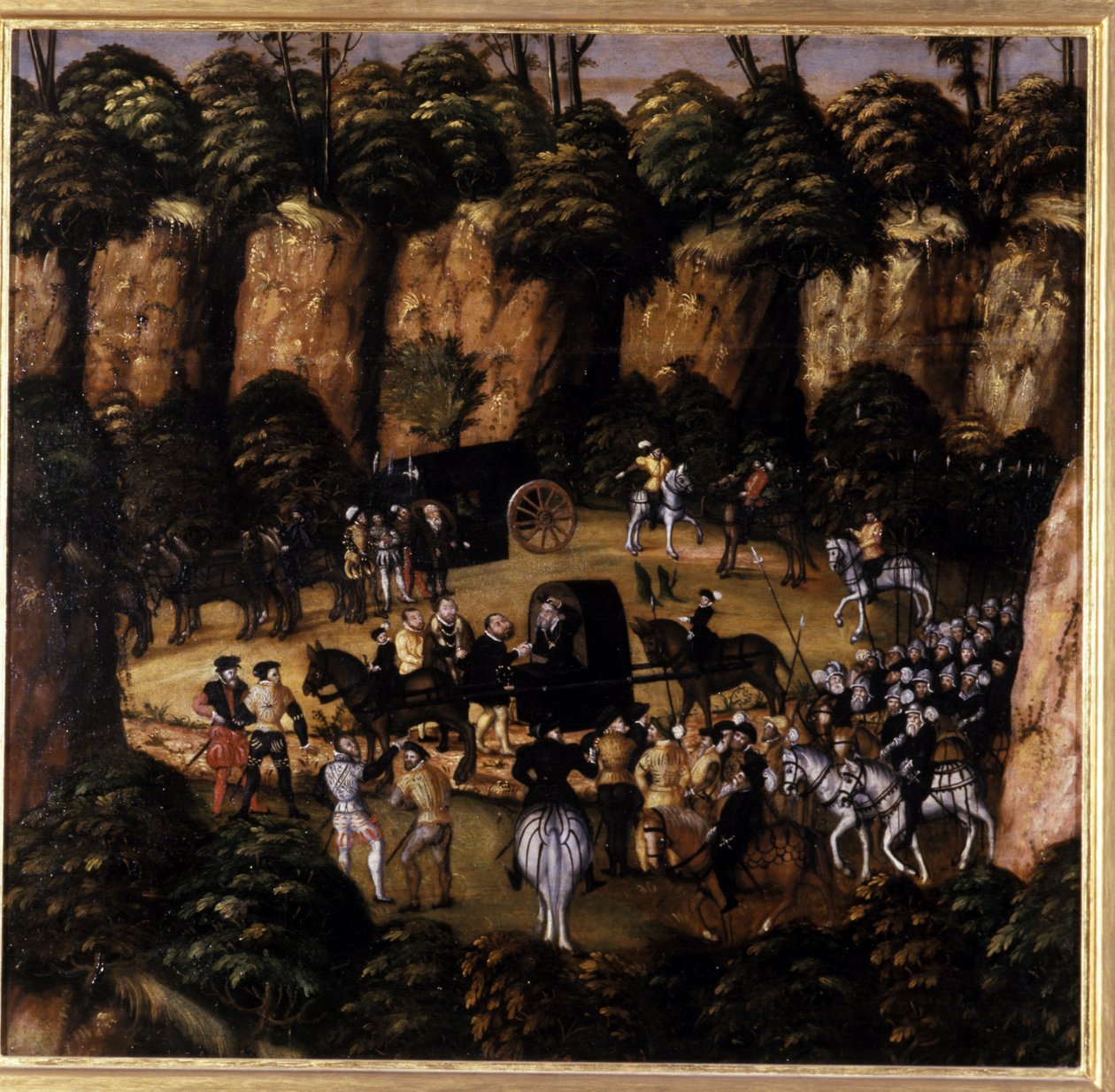 Jan Fryderyk Wielkoduszny i król Karol V, 1552 autorstwa Lucas Cranach the Elder