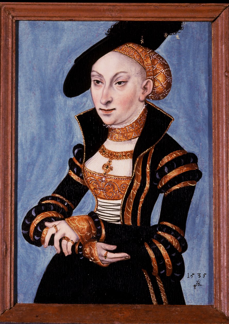 Sibylle, księżna elektor Saksonii, 1535 autorstwa Lucas Cranach the Elder