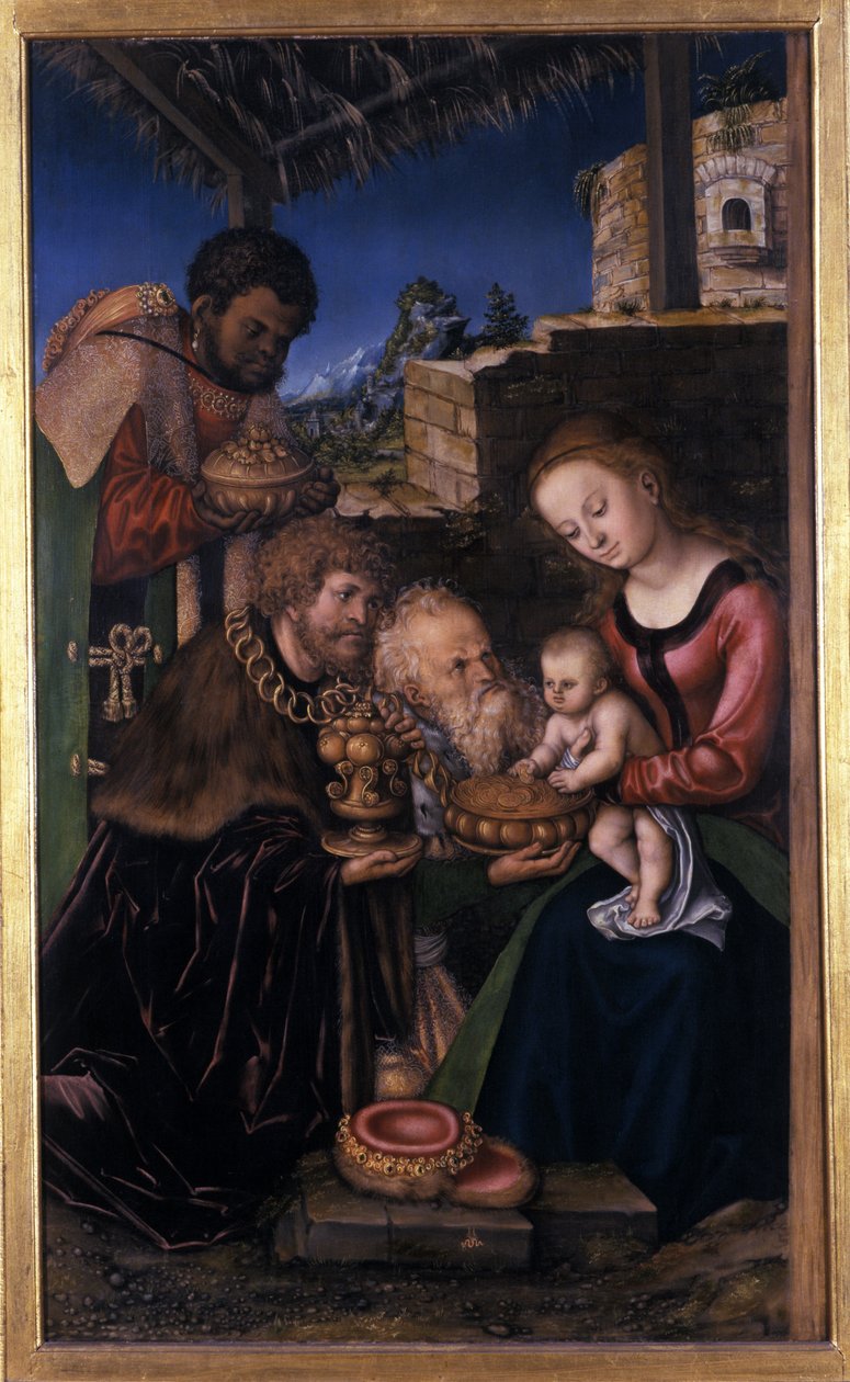 Pokłon Trzech Króli, 1513-16 autorstwa Lucas Cranach the Elder