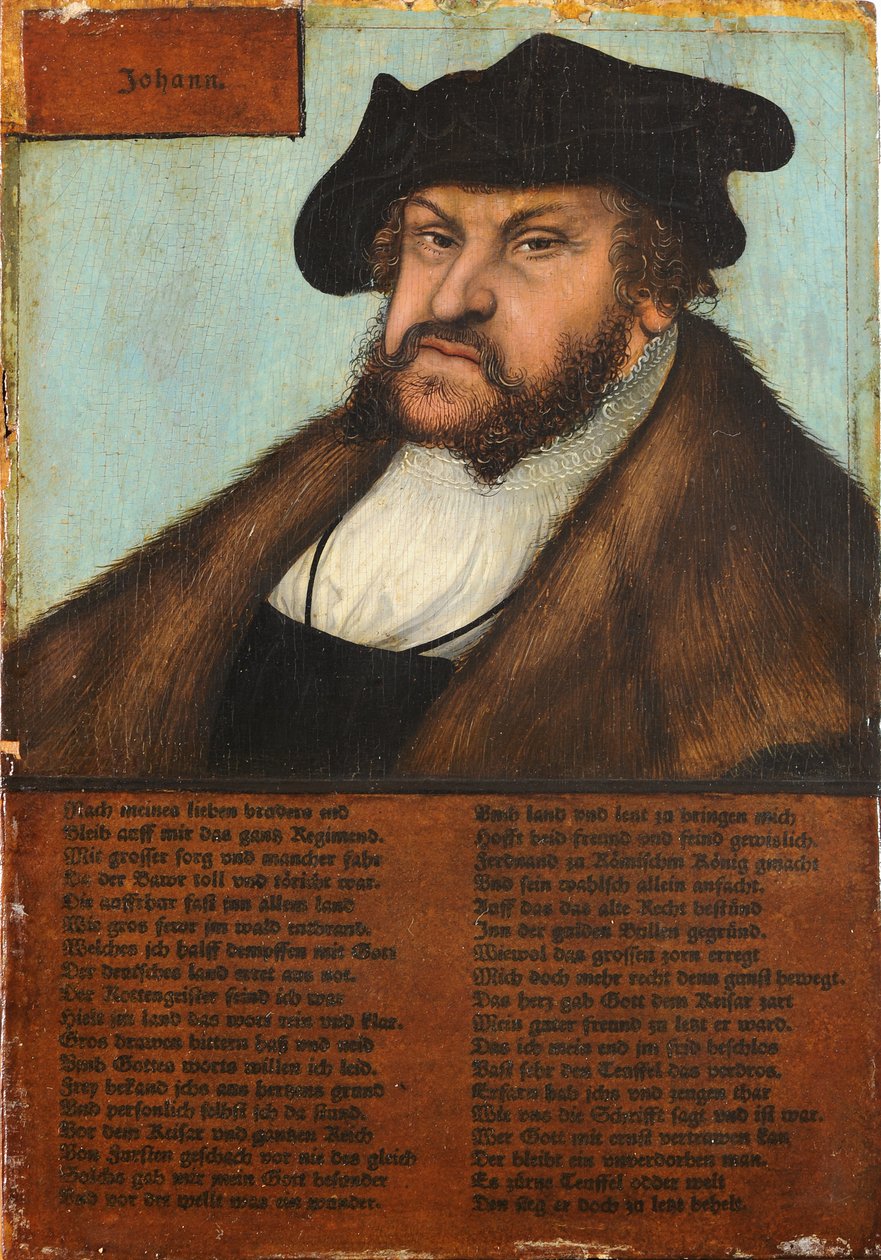 Jan Niezłomny, elektor Saksonii autorstwa Lucas Cranach the Elder