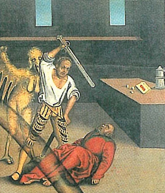 Dziesięć Przykazań Szczegóły Piątego Przykazania autorstwa Lucas Cranach the Elder