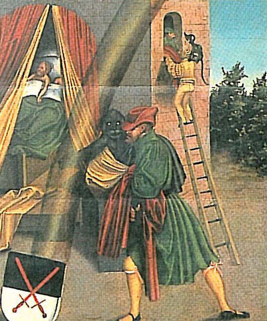 Dziesięć przykazań Szczegół szóstego przykazania autorstwa Lucas Cranach the Elder