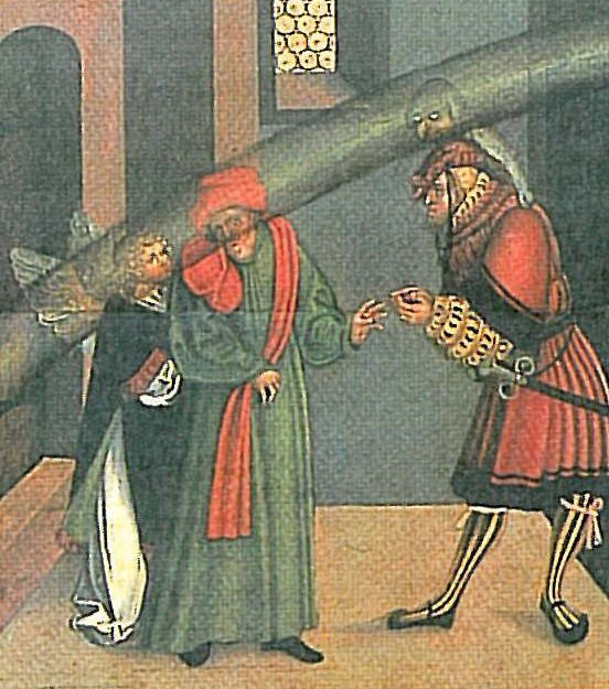 Dziesięć Przykazań — szczegóły drugiego przykazania autorstwa Lucas Cranach the Elder