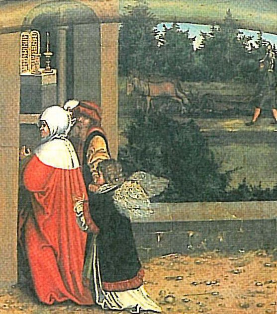 Dziesięć przykazań trzecie przykazanie szczegóły autorstwa Lucas Cranach the Elder