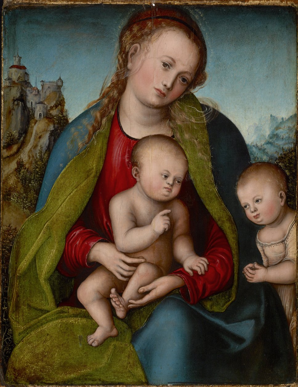 Matka Boska z Dzieciątkiem i św. Jan Chrzciciel autorstwa Lucas Cranach the Elder