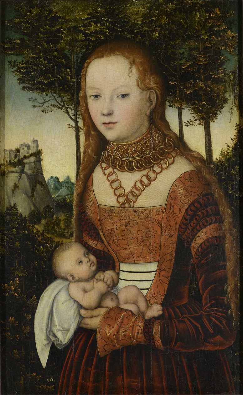 Młoda mama z dzieckiem autorstwa Lucas Cranach the Elder