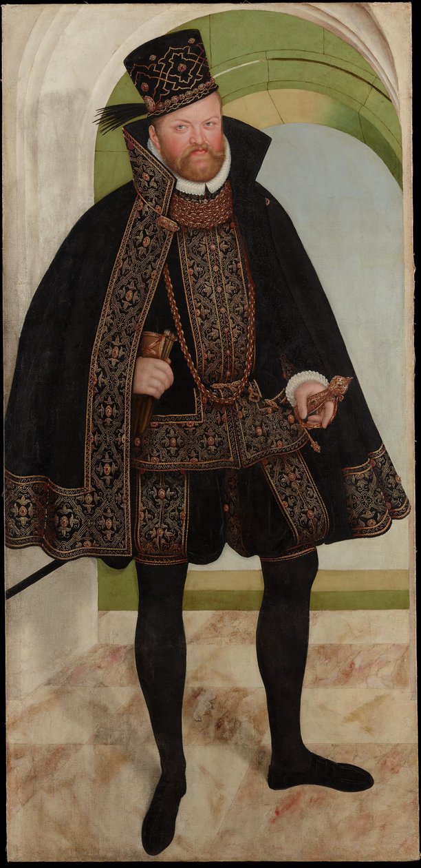 August, elektor Saksonii (1526-1586) autorstwa Lucas Cranach the Younger  