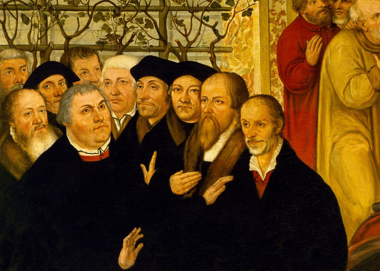 Epitafium burmistrza Meienburga przedstawiające grupę reformatorów z Marcinem Lutrem autorstwa Lucas Cranach the Younger