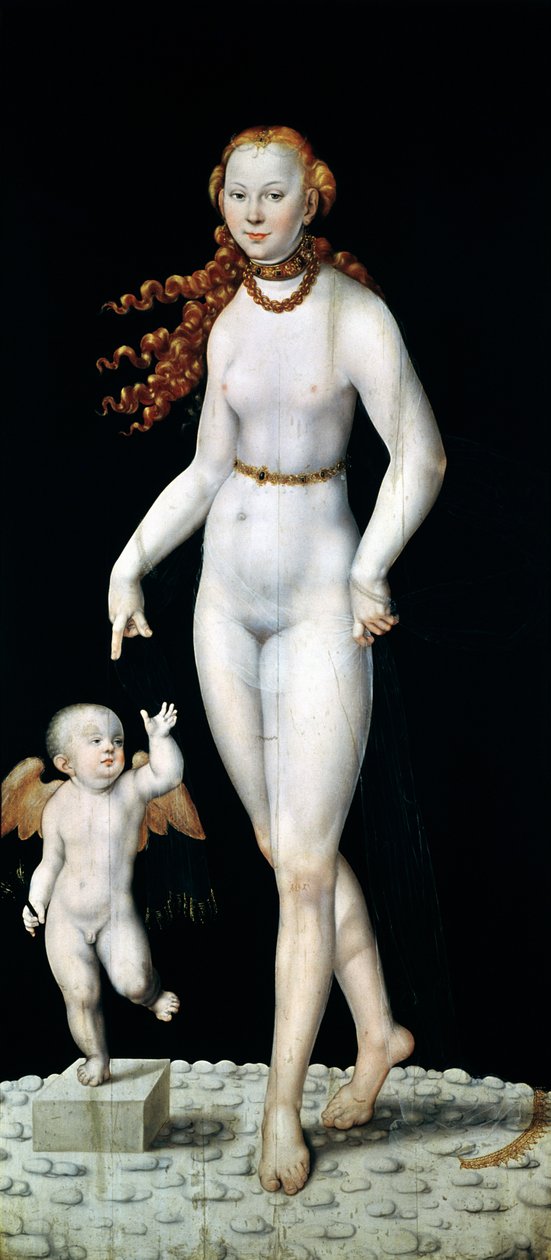 Wenus i Kupidyn autorstwa Lucas Cranach the Younger