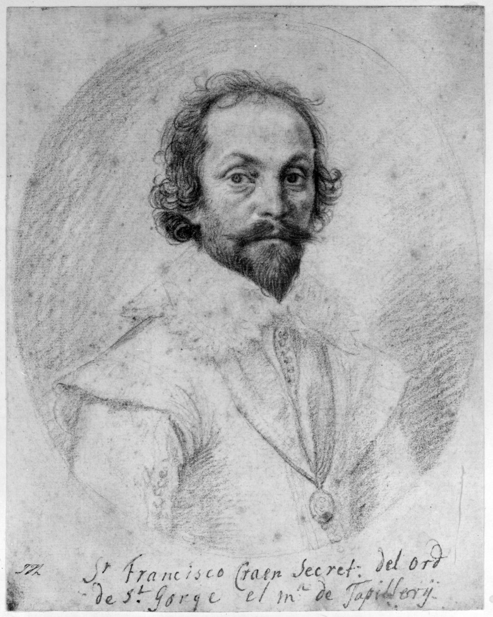 Sir Francis Crane (kreda na papierze) autorstwa Lucas Emil Vorsterman