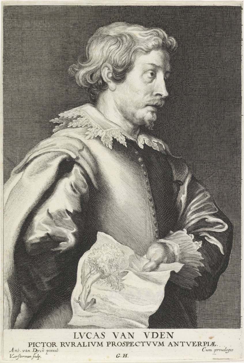 Portret Lucasa van Uden autorstwa Lucas Vorsterman