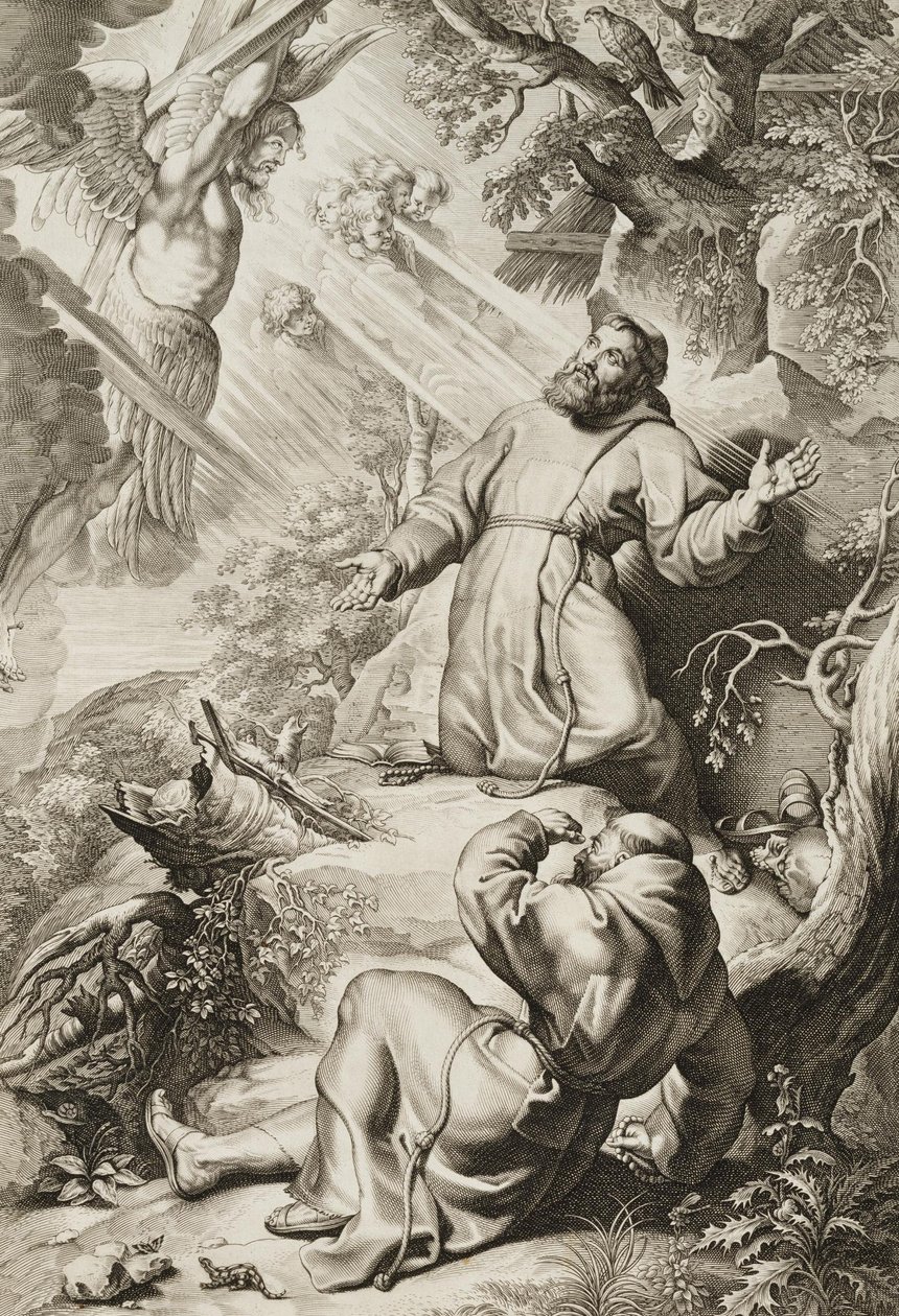 Stygmaty św. Franciszka autorstwa Lucas Vorsterman