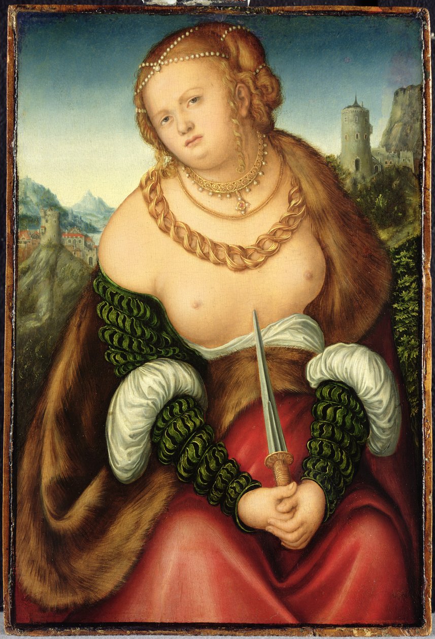 Śmierć Lukrecji autorstwa Lucas studio of Cranach