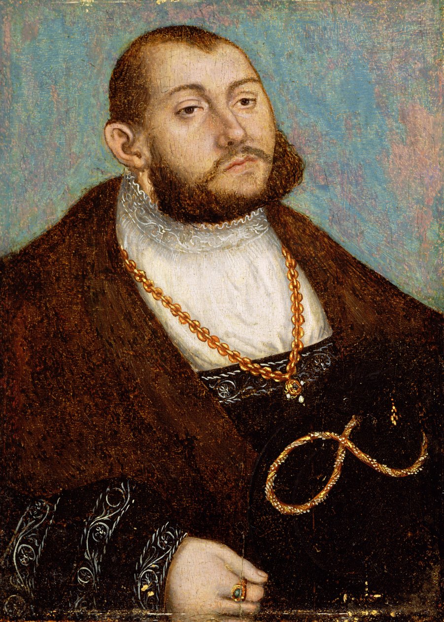 Portret elektora Johanna Friedricha Wspaniałego (1503-53) Saksonii, ok. 1530 autorstwa Lucas Cranach the Elder