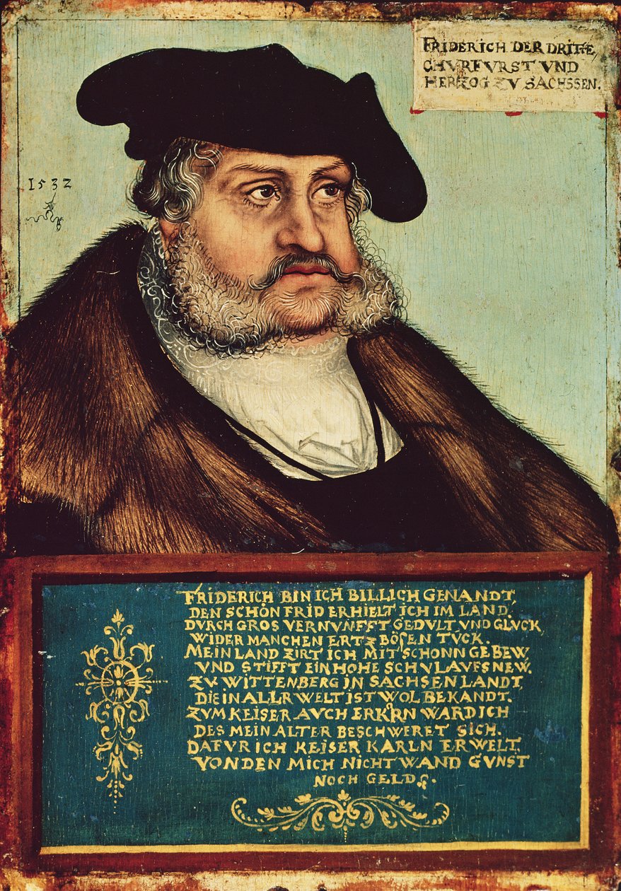 Portret Fryderyka III, elektora saskiego autorstwa Lucas Cranach the Elder