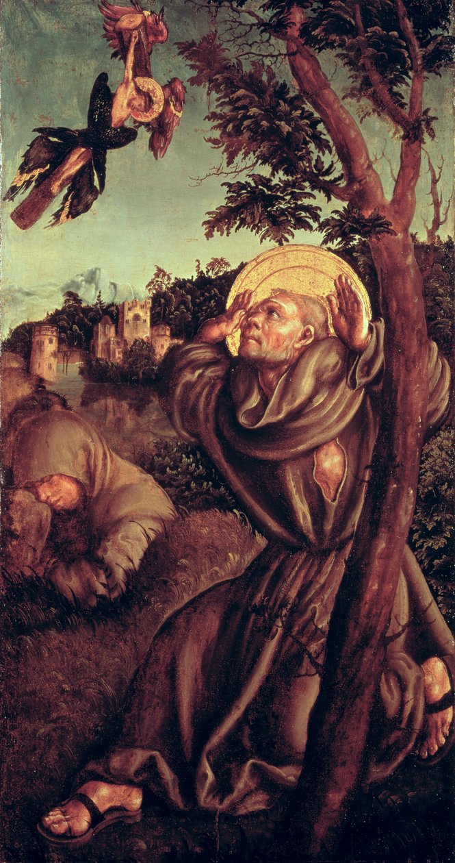 Stygmatyzacja św. Franciszka autorstwa Lucas Cranach the Elder