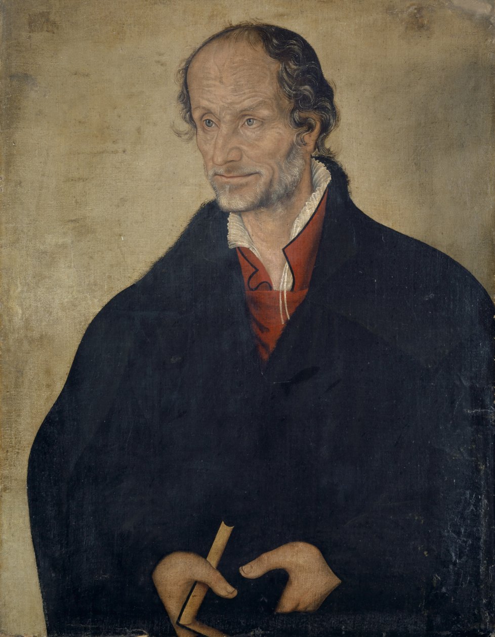 Portret Philippa Melanchtona, ok. 1560-80 autorstwa Lucas the Younger Cranach