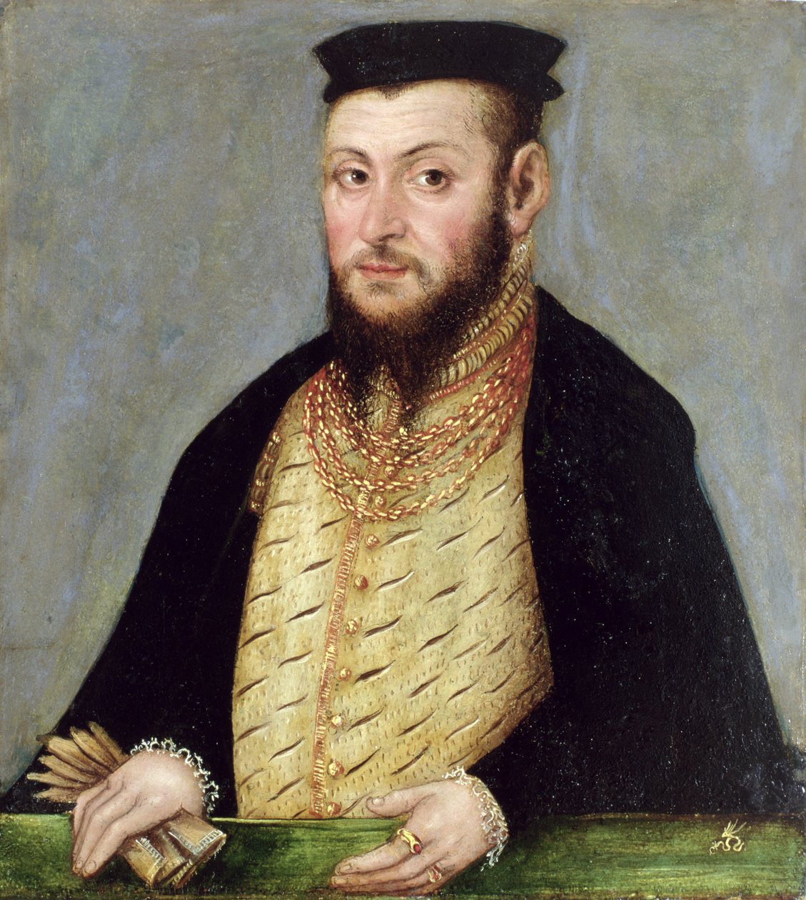 Zygmunt II August (1520-72) król polski, ok. 1553-56 (olej na miedzi) (zob. też 113186) autorstwa Lucas Cranach the Younger