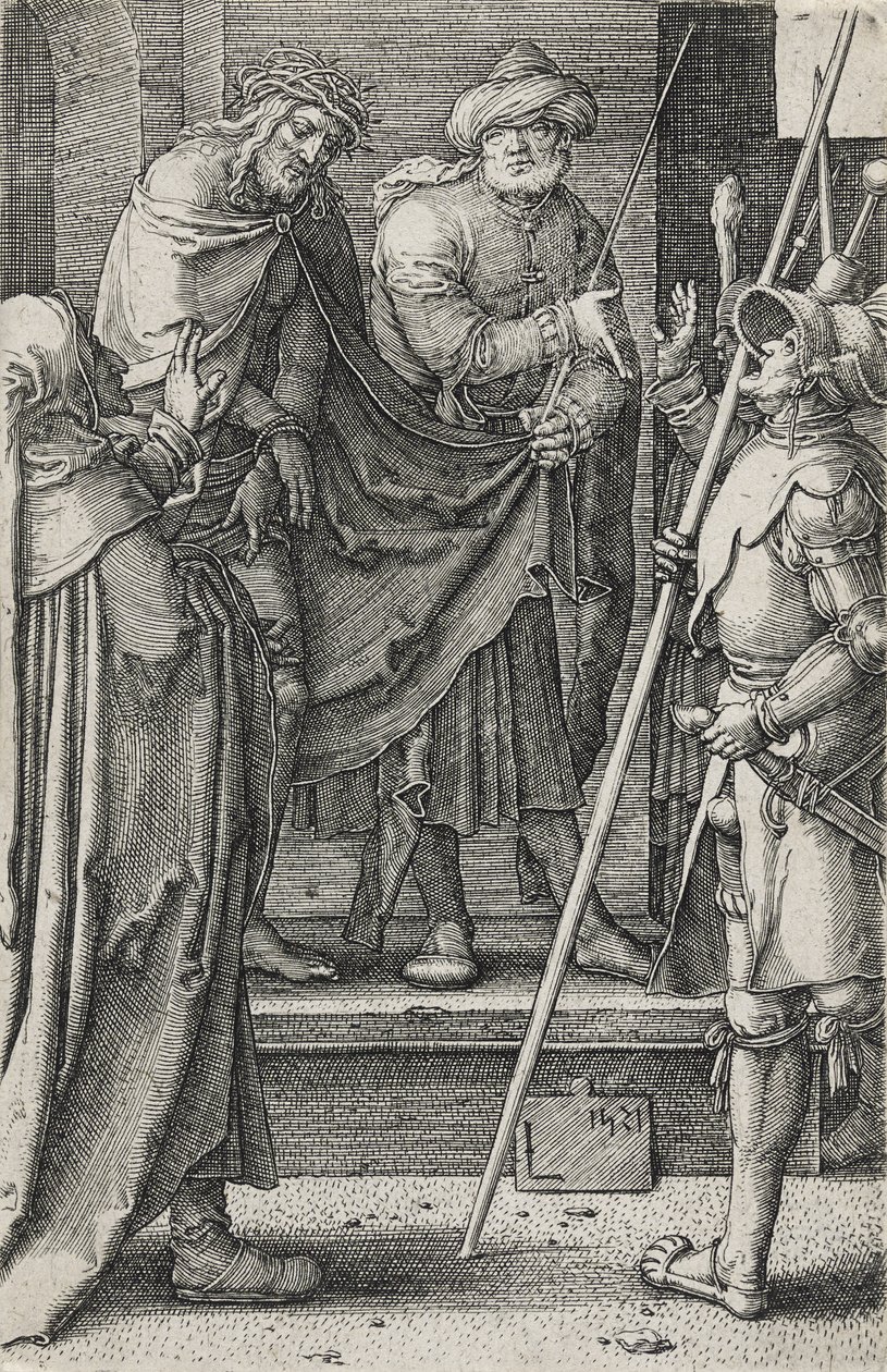 Ecce Homo, 1521 (rycina na papierze czerpanym) autorstwa Lucas van Leyden