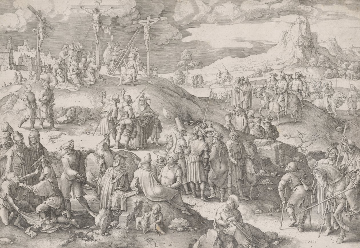 Golgota autorstwa Lucas van Leyden
