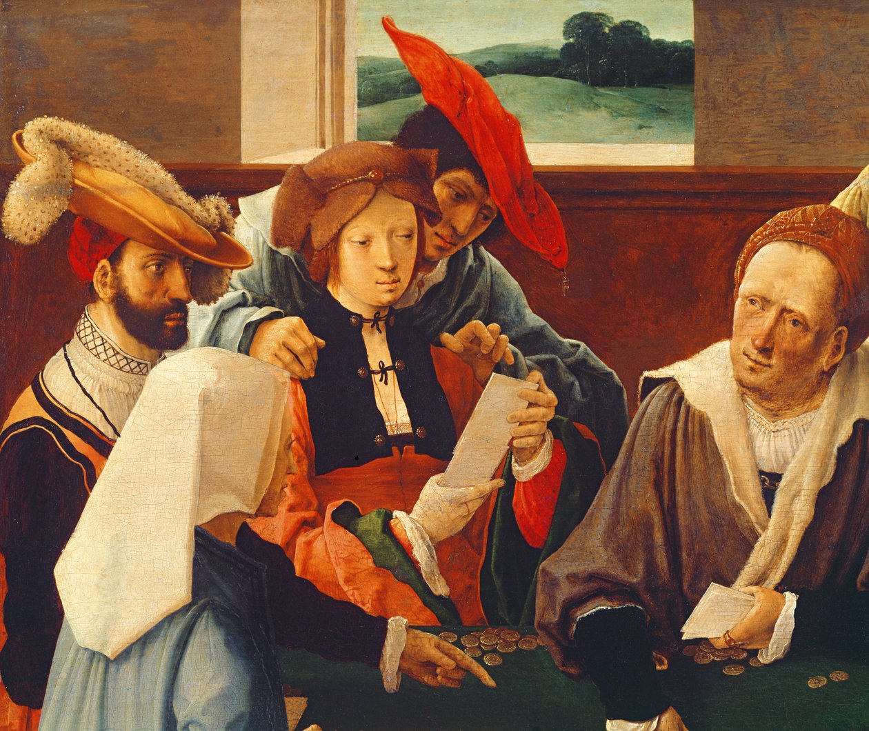 Gracze w karty (szczegóły 69590) autorstwa Lucas van Leyden