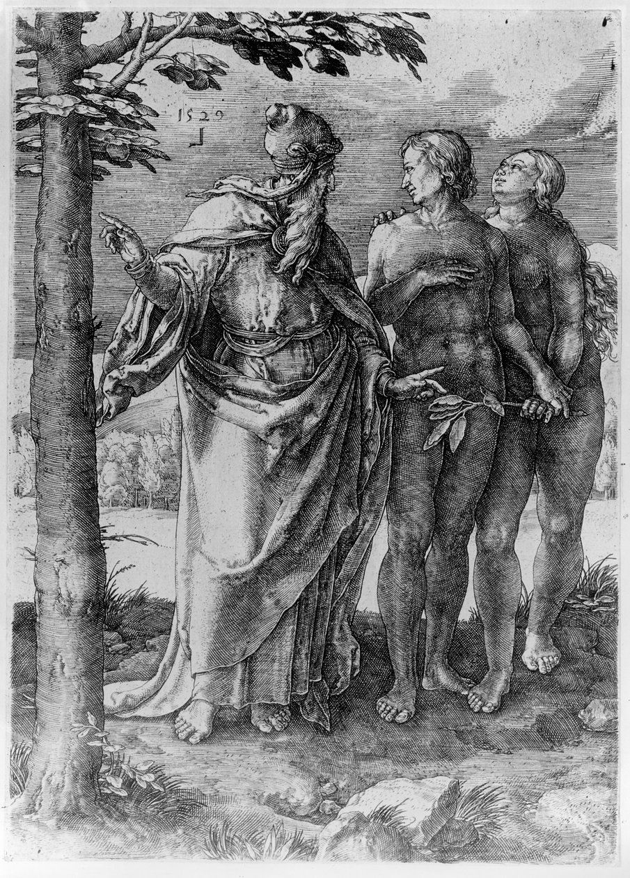 Pierwszy zakaz, 1529 autorstwa Lucas van Leyden