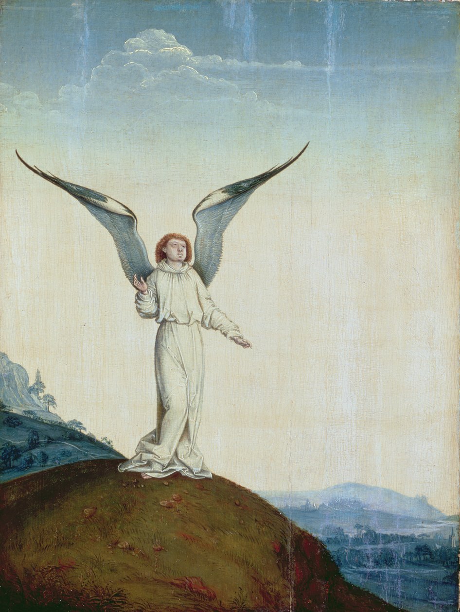 Anioł, ok.1530 autorstwa Lucas van Leyden