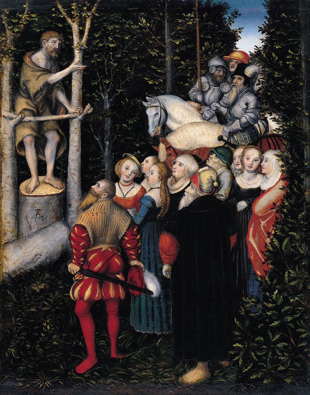 Kazanie św. Jana Chrzciciela autorstwa Lucas Cranach the Elder