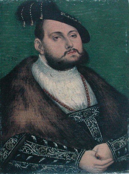 Portret Jana Fryderyka (1503-54) elektora saskiego autorstwa Lucas (studio of) Cranach