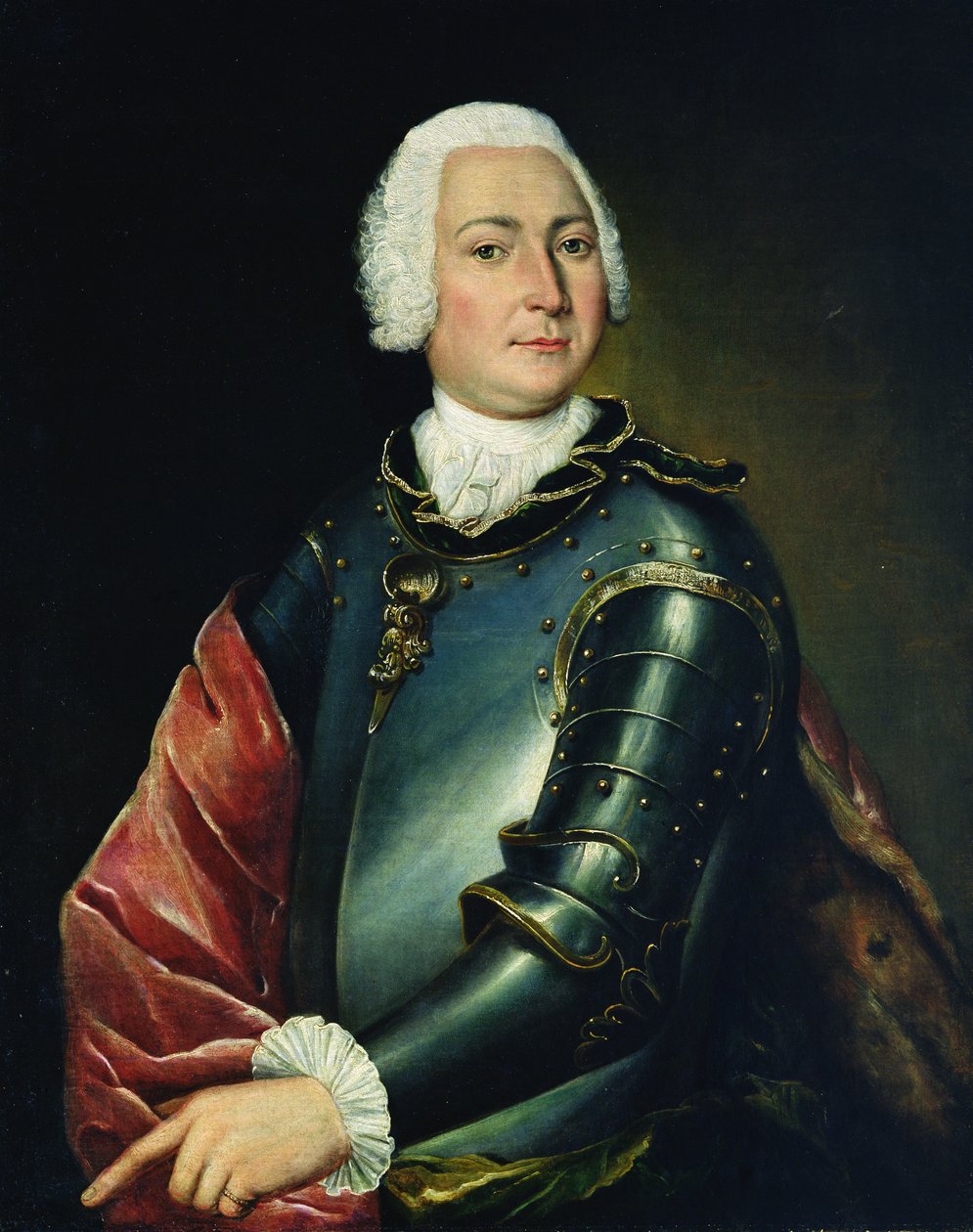 Portret hrabiego Ernsta Christopha von Manteuffel autorstwa Lucas Conrad Pfanzelt