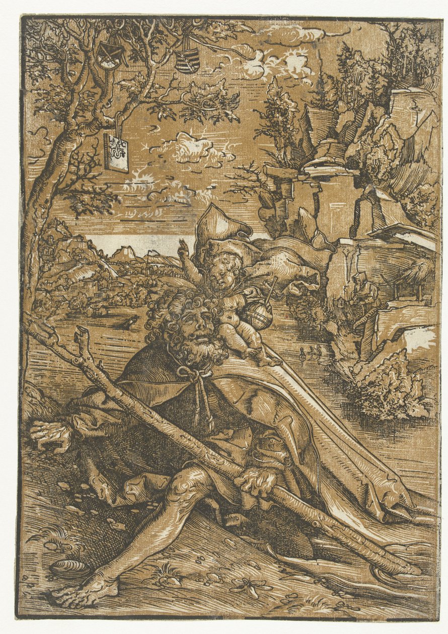 Święty Krzysztof z Dzieciątkiem Jezus autorstwa Lucas Cranach