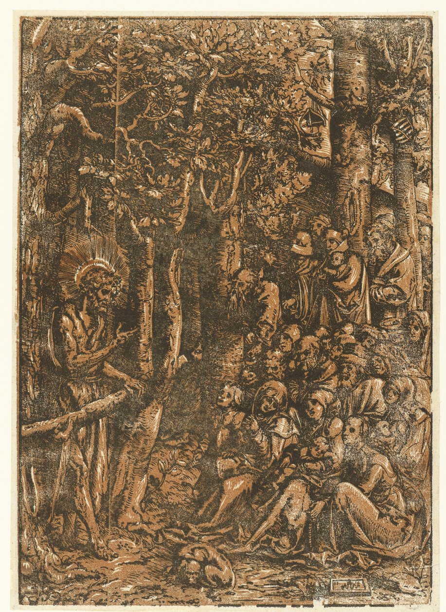 Jan Chrzciciel przemawia do ludu autorstwa Lucas Cranach