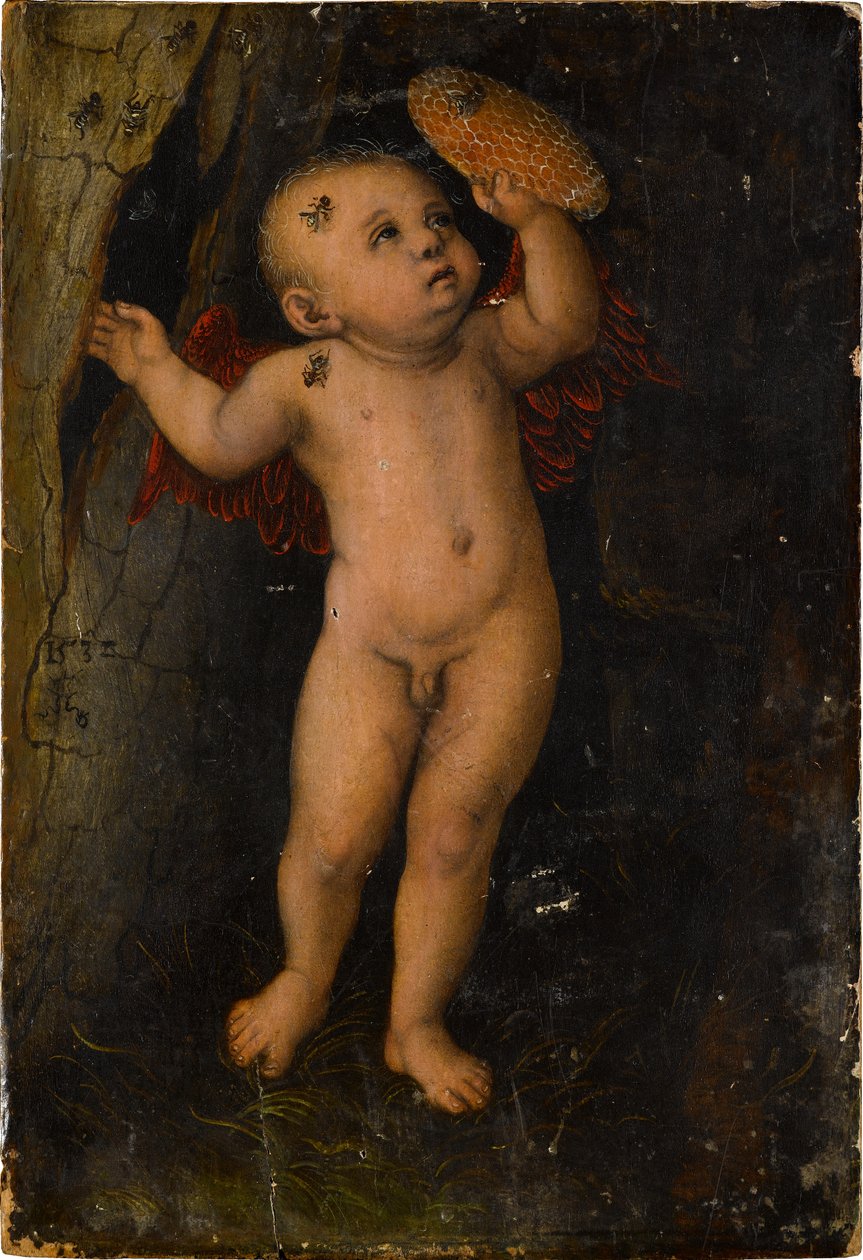 Amor als Honigdieb (Fragment) autorstwa Lucas Cranach