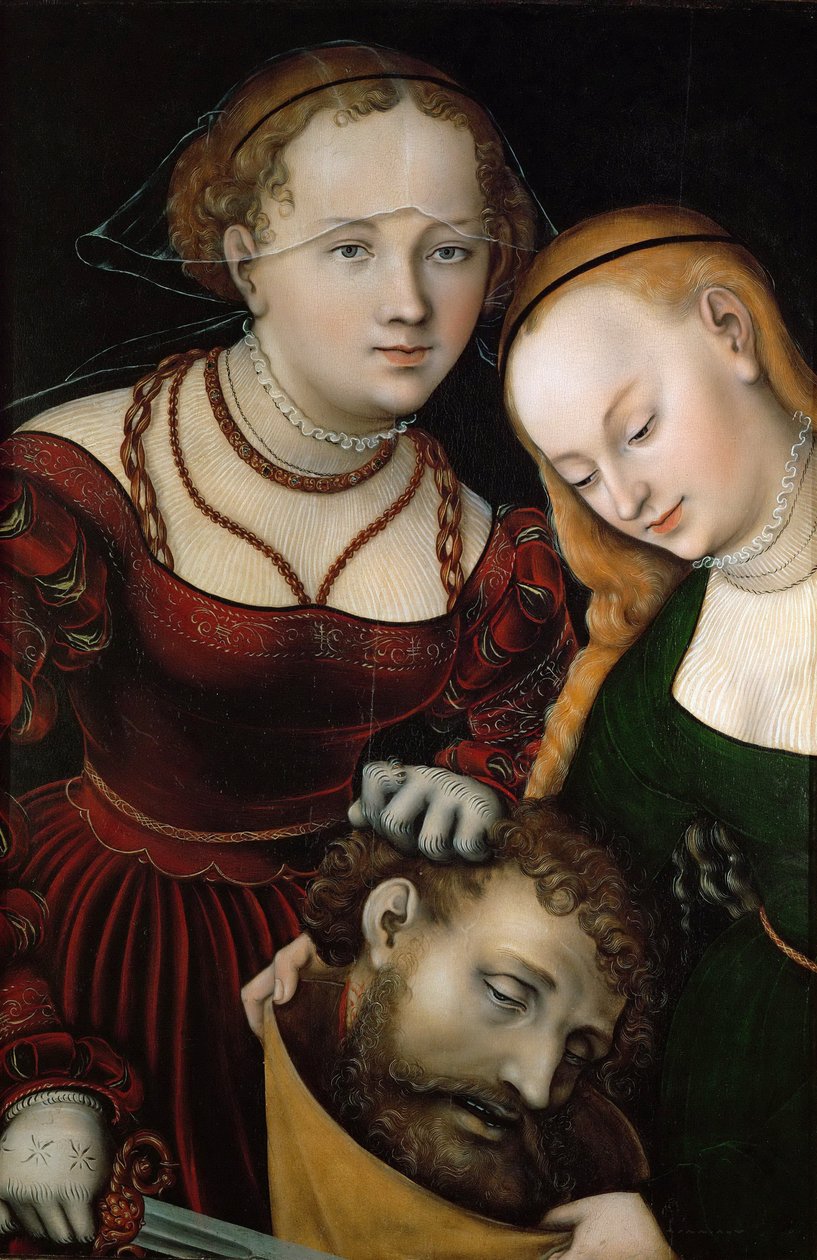 Judyta i jej służąca z głową Holofernesa, po 1537 autorstwa Lucas Cranach