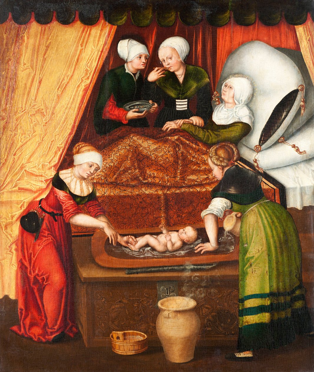 Marias Geburt autorstwa Lucas Cranach